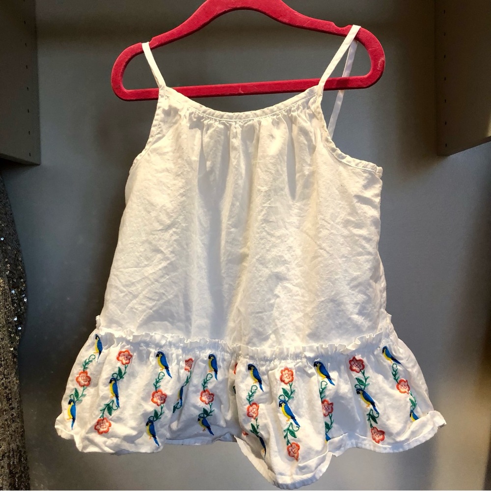 Janie & Jack Linen ruffle top EUC size 6
